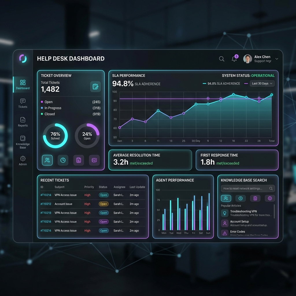 ACNS Help Desk Dashboard